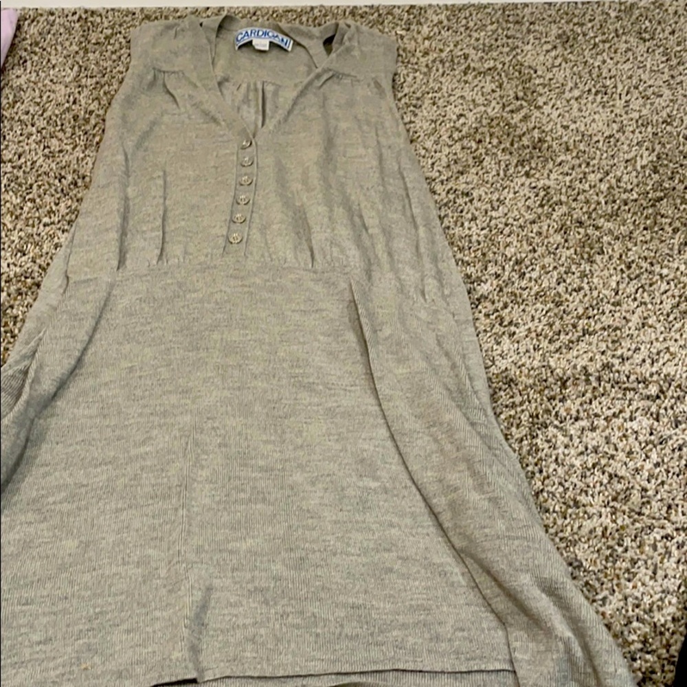 Cardigan sweater dress sleeveless